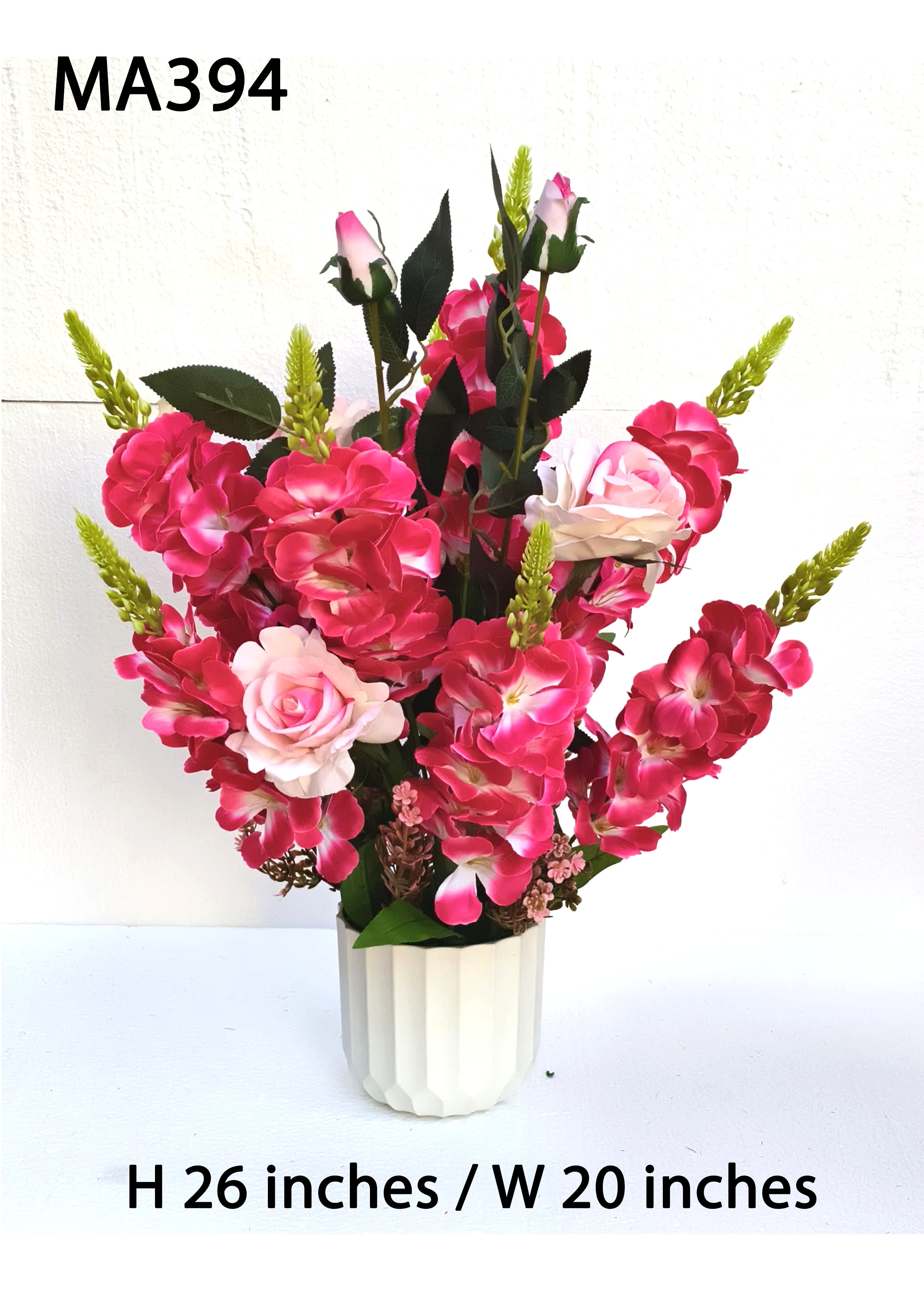 MA394 Gladiola / Rose Pot Arrangement