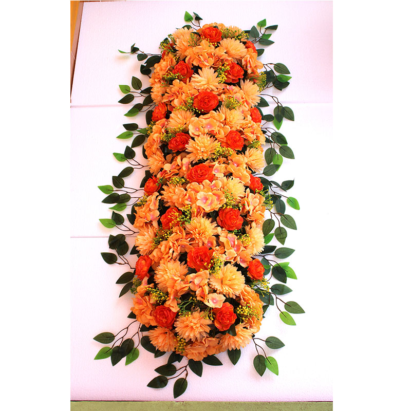 Orange Hydrengea Flower Mat